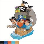 卡通海盗船矢量图下载