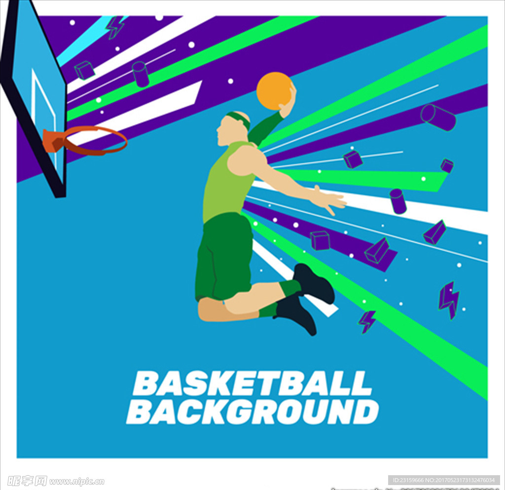 扣篮篮球比赛海报