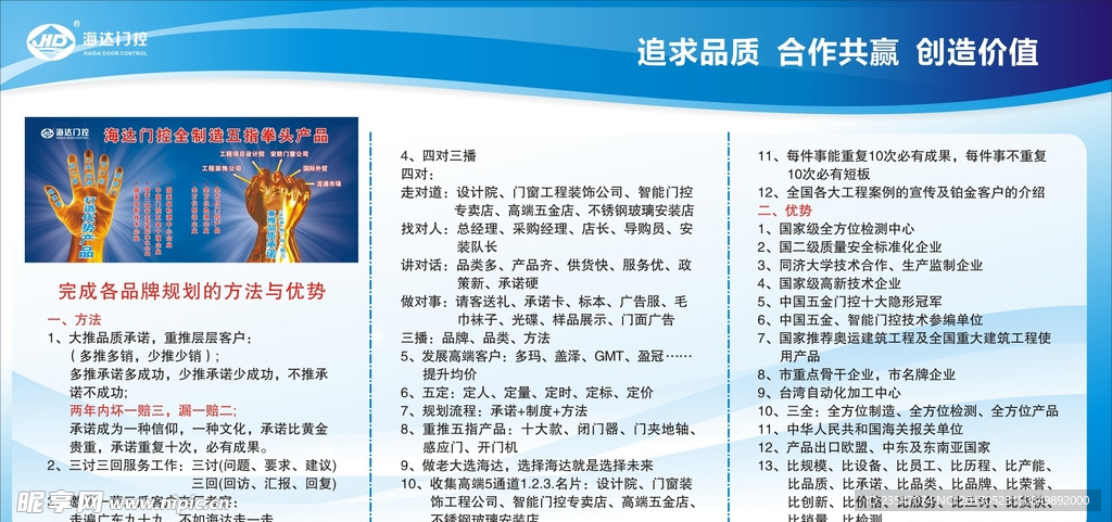 海达 门控 全制造 五指拳头