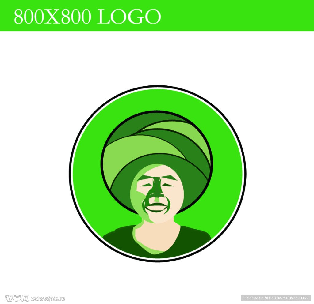 人物 logo 绿色