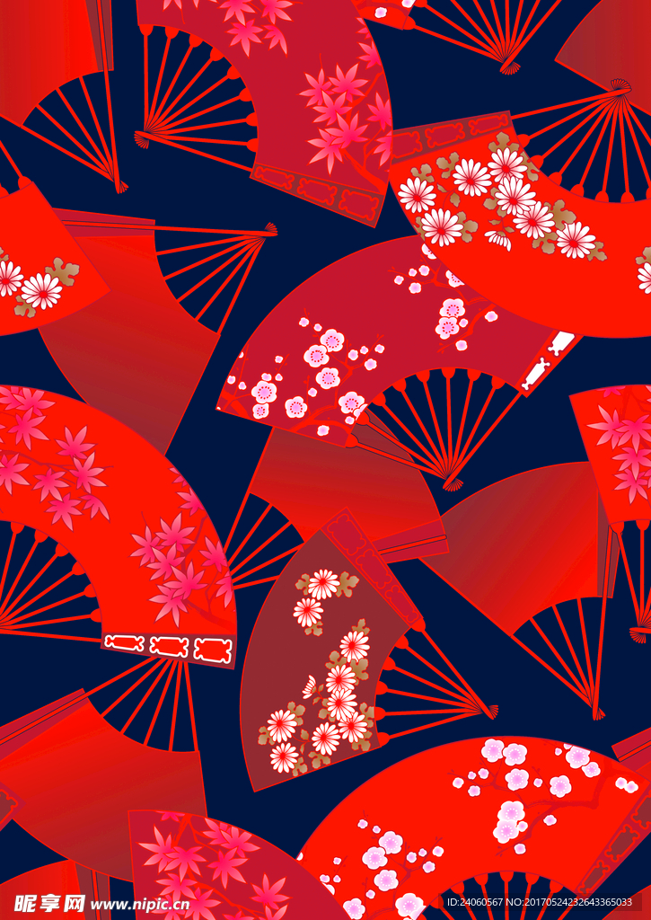 红花扇子