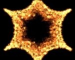 金色粒子六角 转场视频
