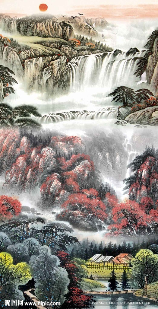 国画山水玄关