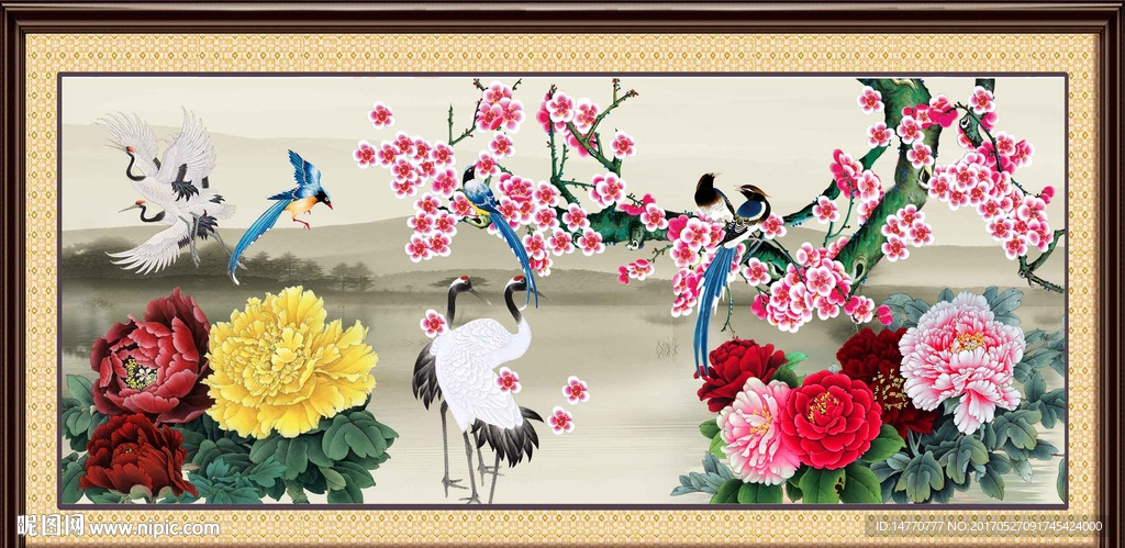 仙鹤图 花鸟
