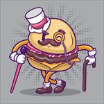时尚的汉堡卡通形象