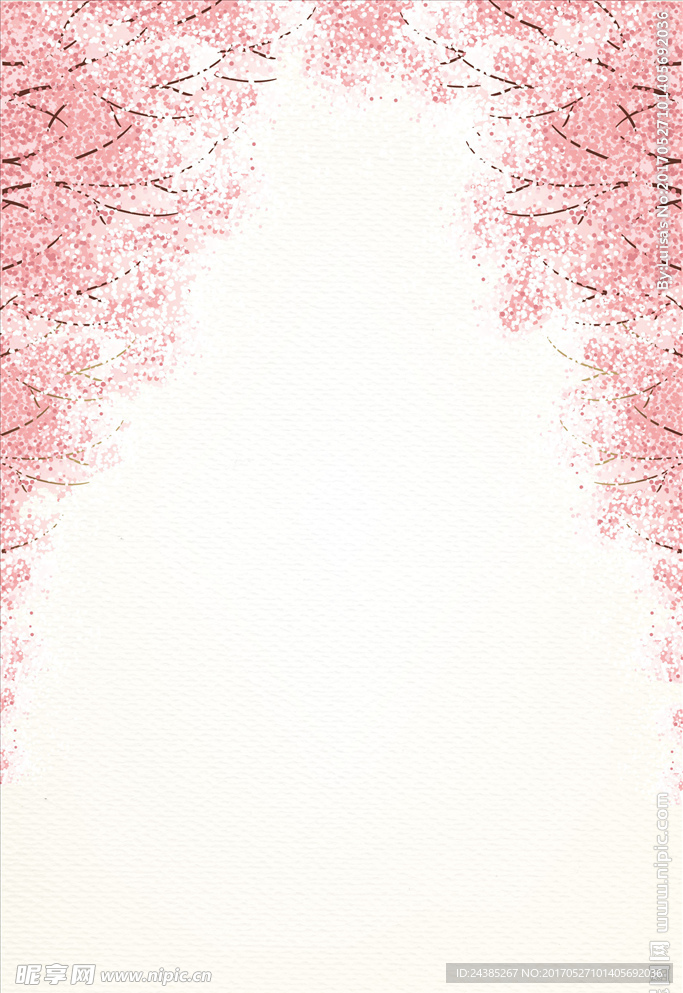 手绘樱花背景