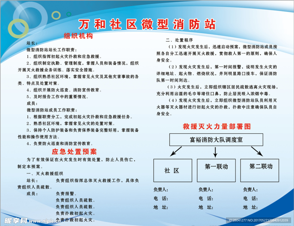 消防微型消防站组织机构应急处置