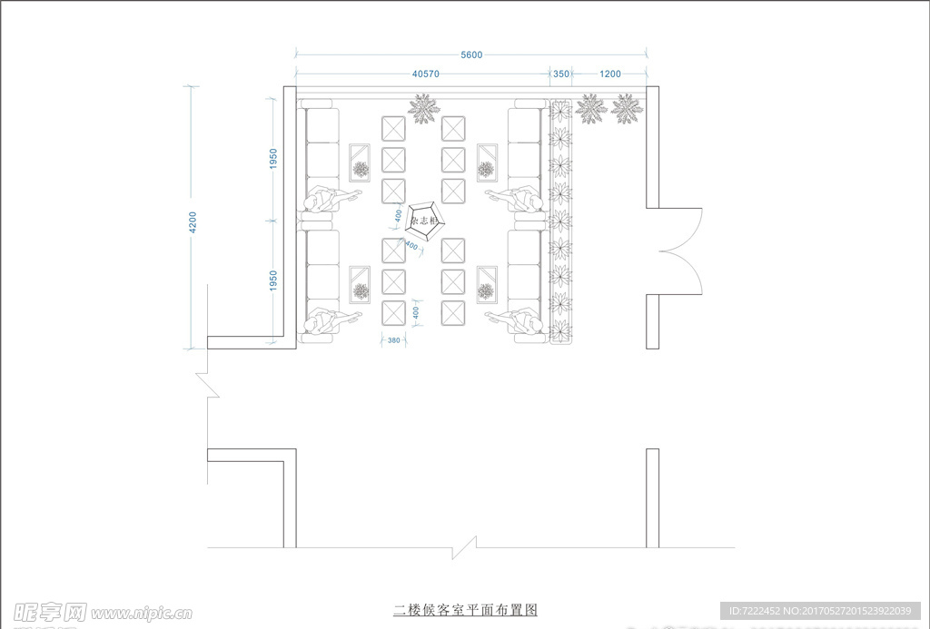 酒楼排位厅平面布置图