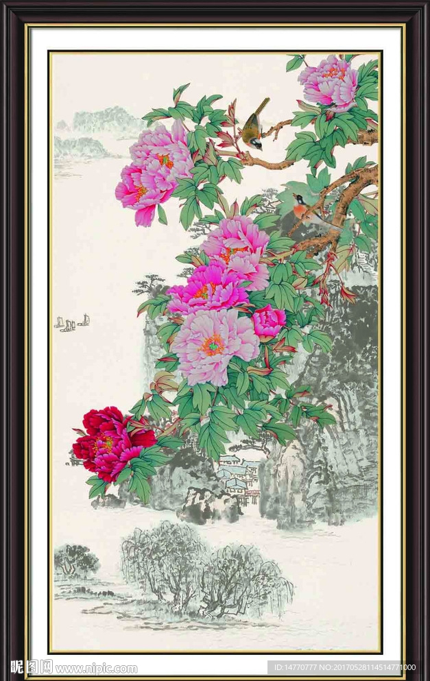 国画牡丹
