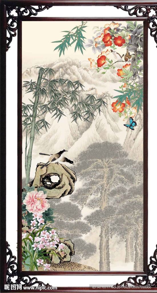 国画竹子