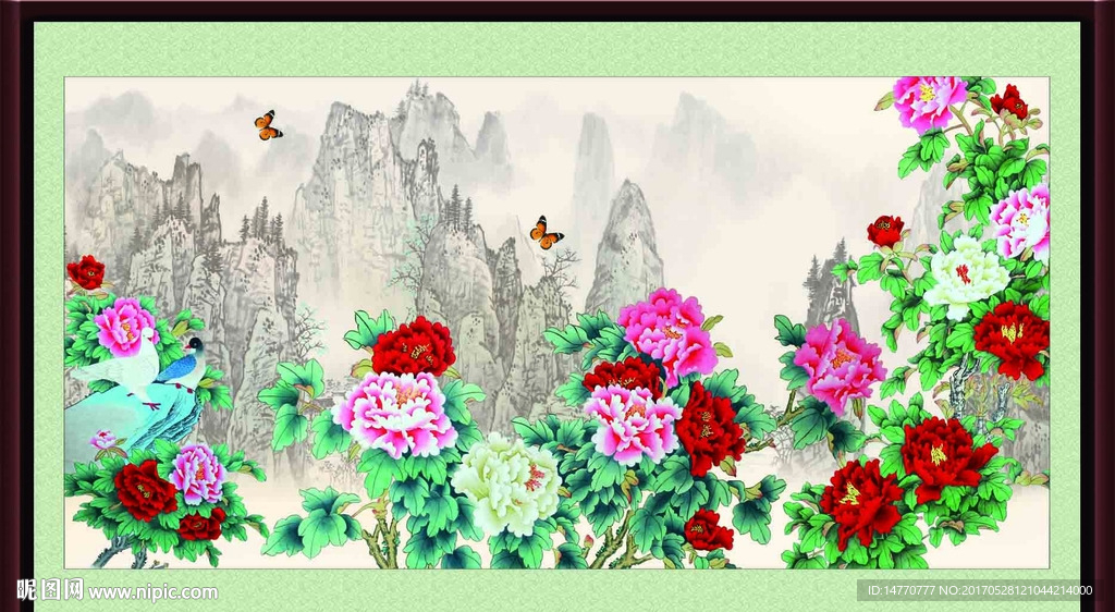 国画牡丹