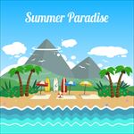 美丽的夏天海岛风景