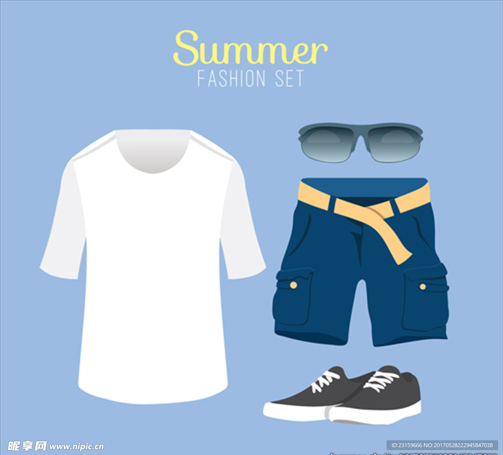 男性夏天的衣服
