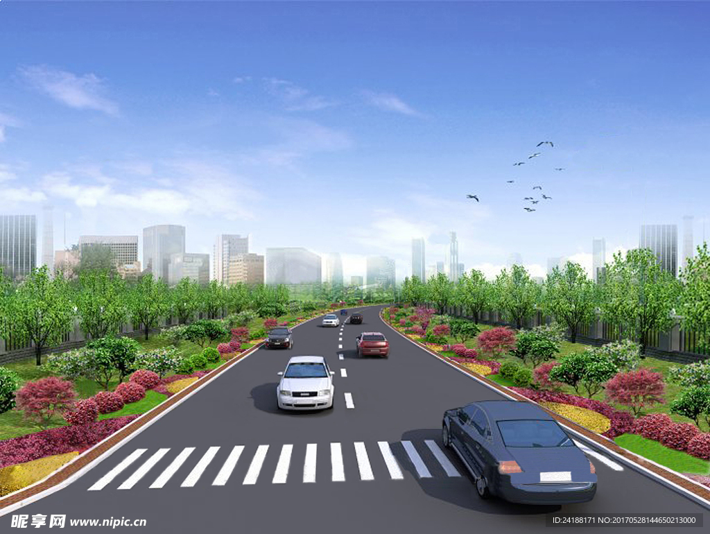道路效果图