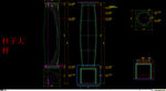 柱子cad大样 剖面 立面平面