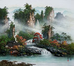 张家界  砂石画