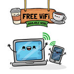 咖啡奶茶店免费wifi海报