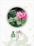 简约清新夏至二十四节气海报设计