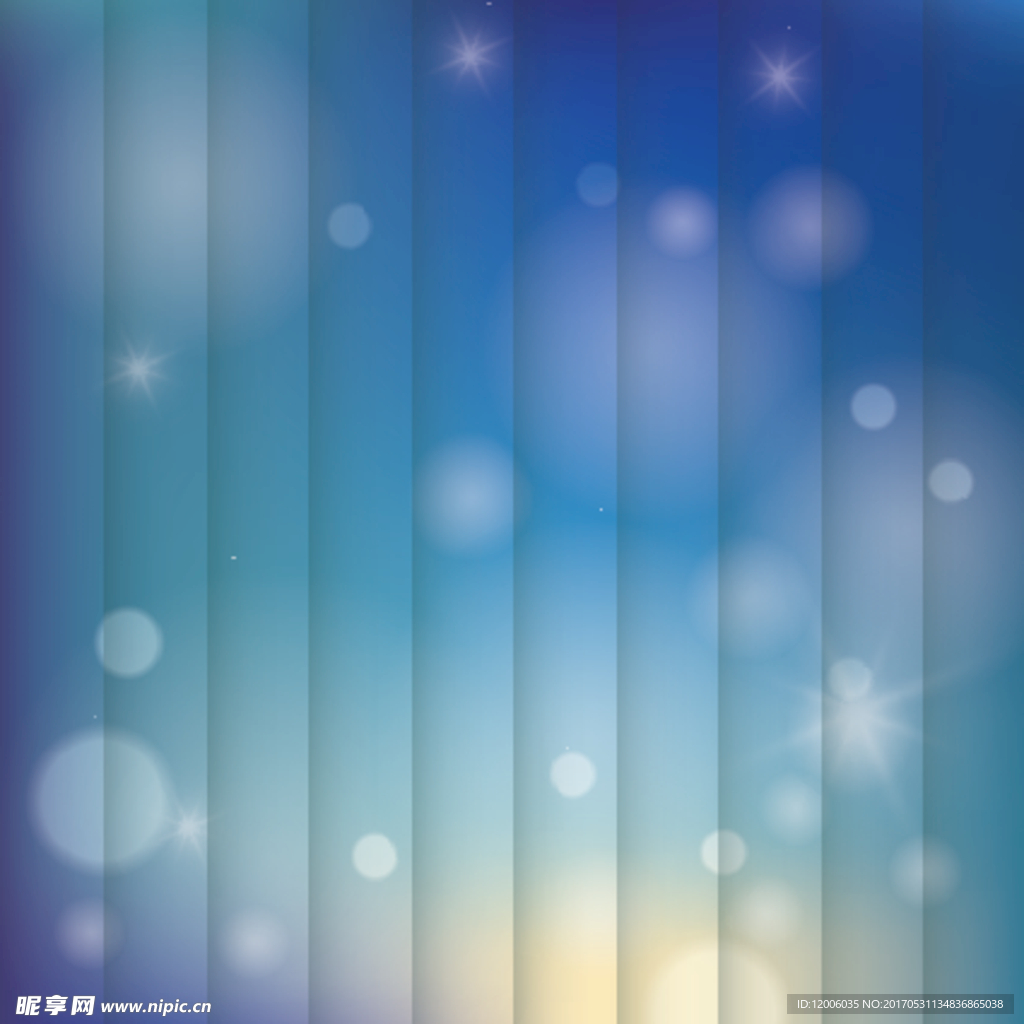 蓝色渐变条纹光斑背景矢量素材