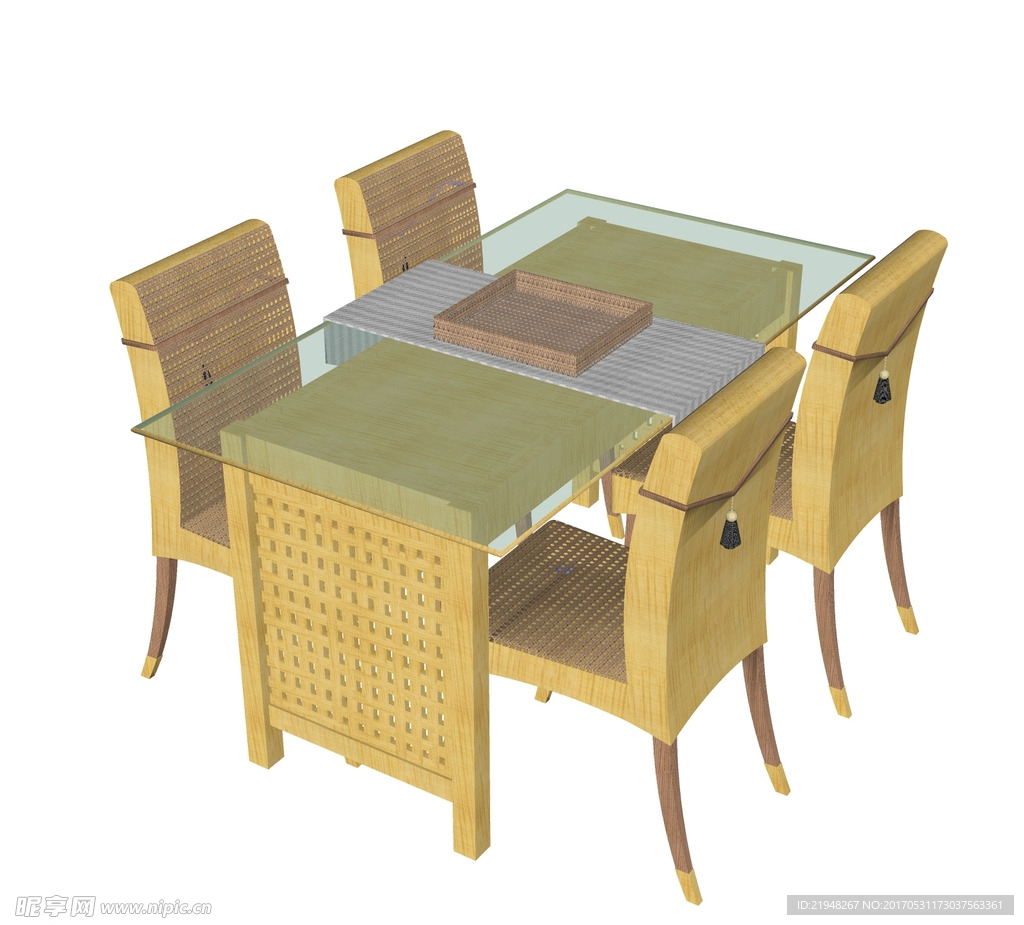 su家具模型 中式餐桌