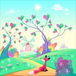 森系卡通背景
