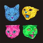 手绘猫头矢量图下载