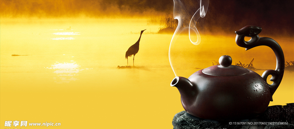 中国风品茶背景设计