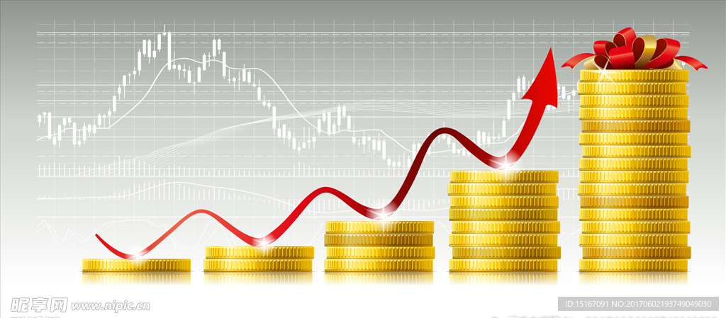 商务金钱金币背景Banner