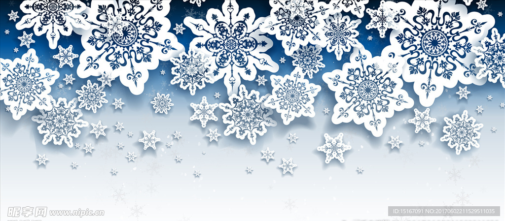 雪花冬季BANNER背景设计