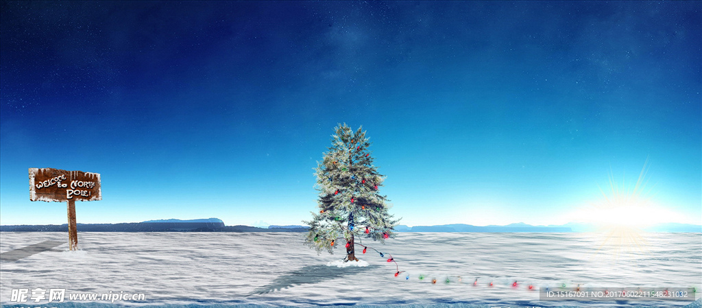 冬季宽屏雪景BANNER背景