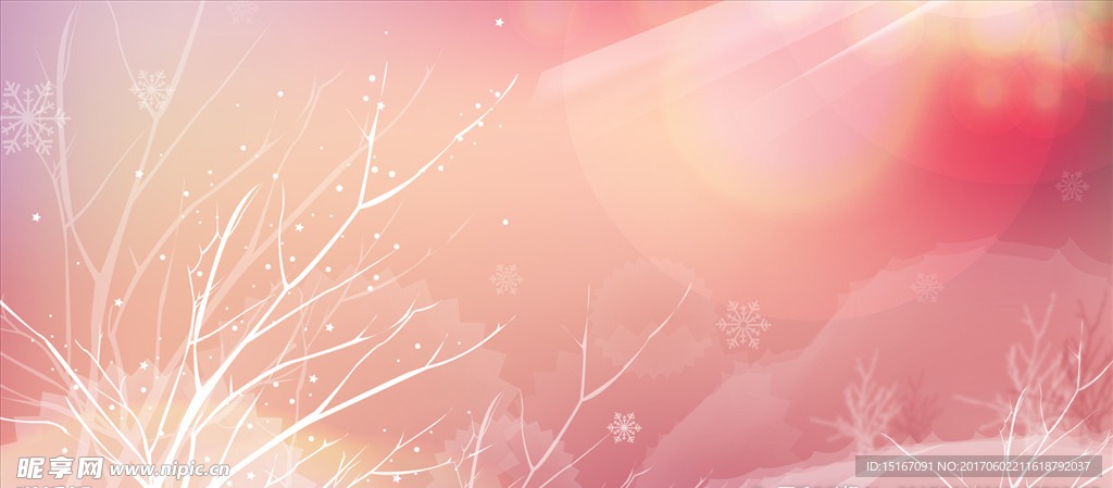 温馨冬季背景BANNER设计