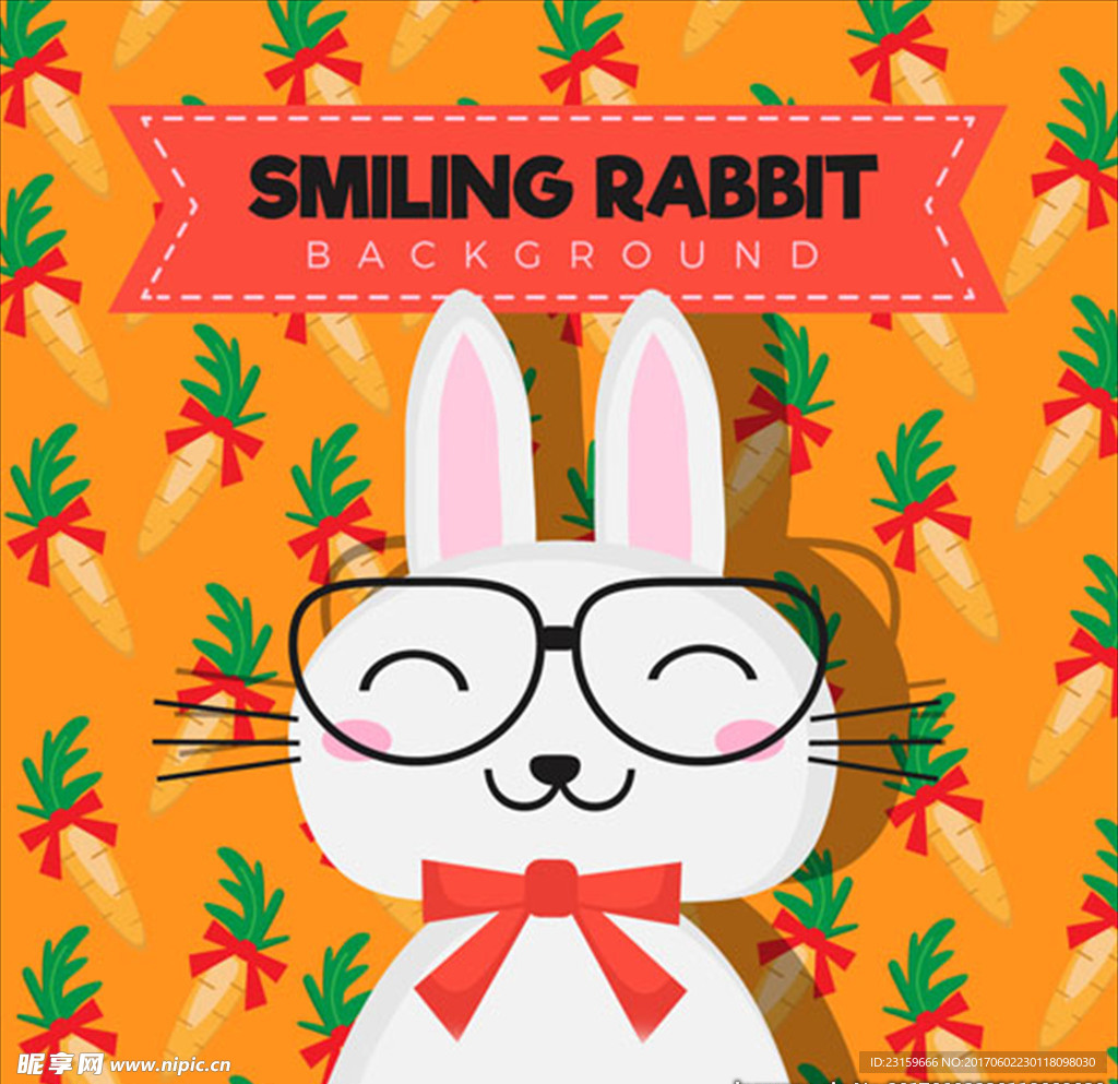 微笑的兔子背景