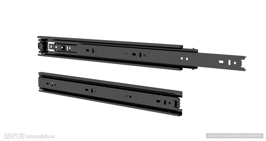 抽屉滑轨3D模型