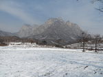 少室雪景