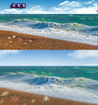 梦幻蓝天白云大海高清视频