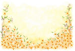 小清新小黄花黄色背景
