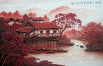 朱砂画   恬淡人家