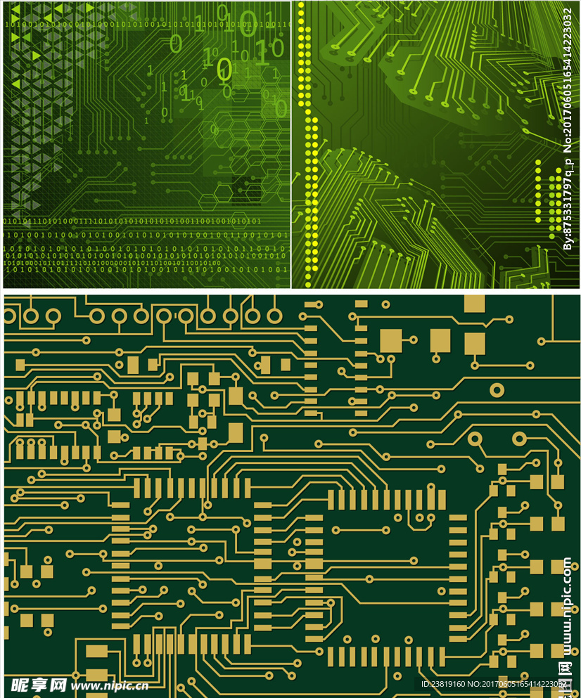 电路板风格背景海报模板