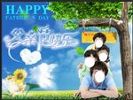 父亲节快乐 节日海报 父爱