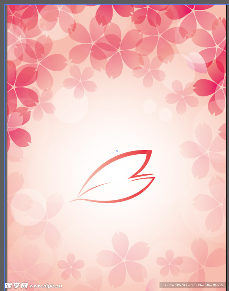 樱花背景加樱花LOGO