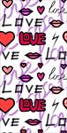 LOVE字母桃心底纹矢量图