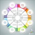 三角形拼接圆形创意ppt信息图