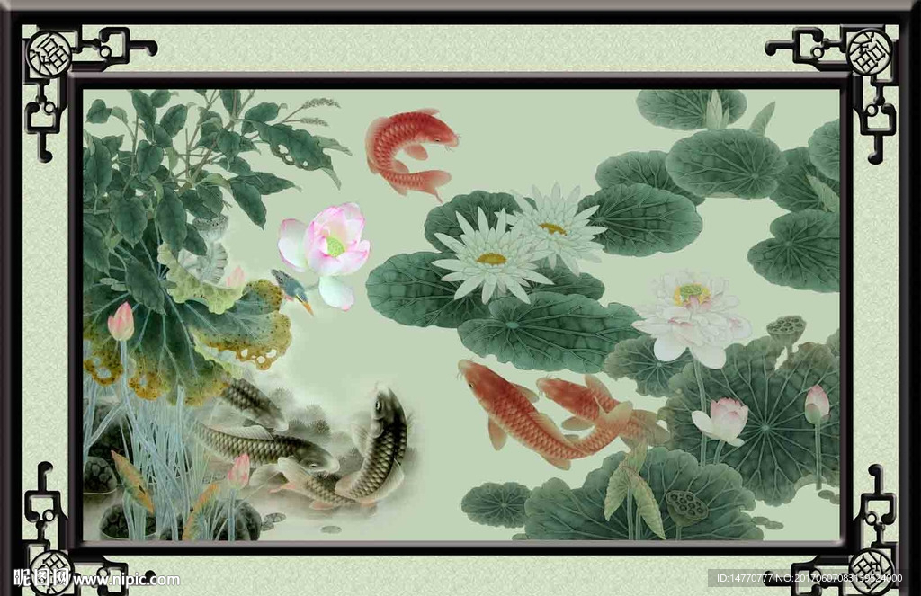 国画荷花