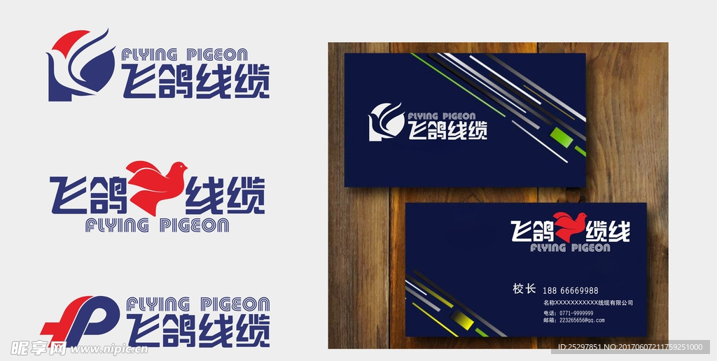 飞鸽线缆 LOGO 设计