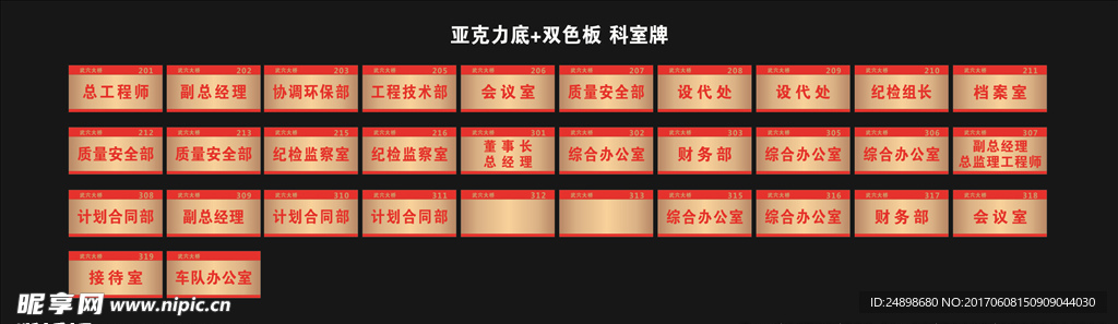 科室牌