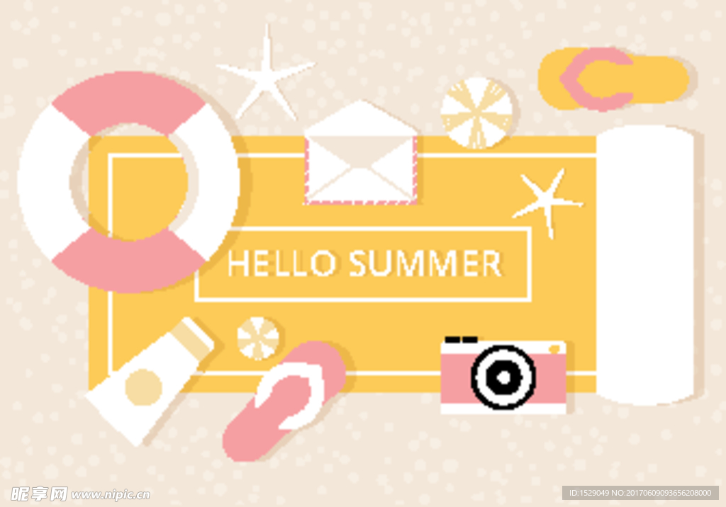 夏季旅游元素