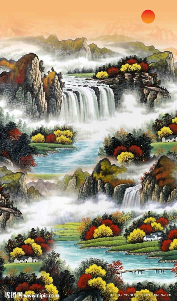 国画山水玄关