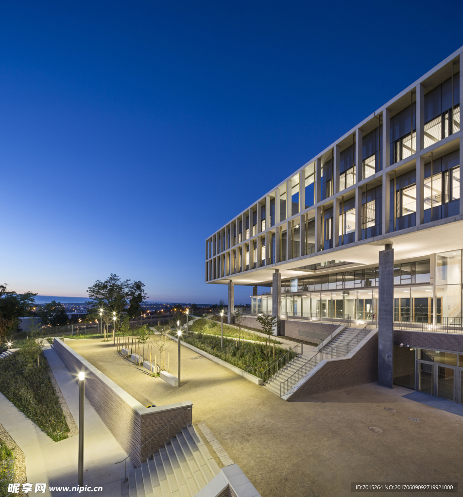 大学  高校夜景