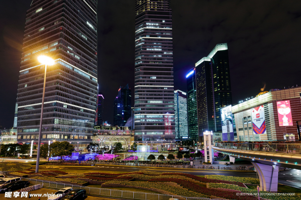 上海陆家嘴夜景