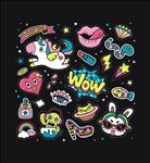 卡通素材下载飞马嘴唇钻石
